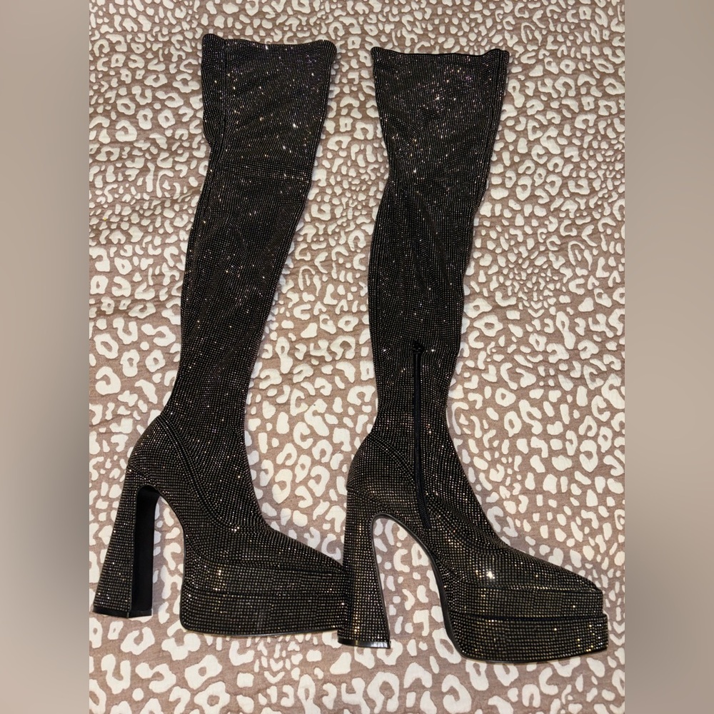 Steve Madden Black Over the Knee Boots